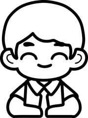 Flat Design Child Faces for Educational Materials