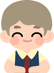 Flat Design Child Faces for Educational Materials