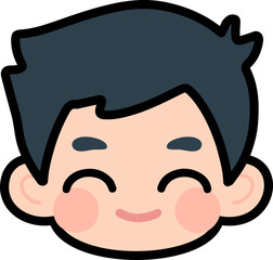 Flat Design Child Faces for Educational Materials