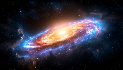 Obraz premium Spiral Galaxy in Deep Space (2)
