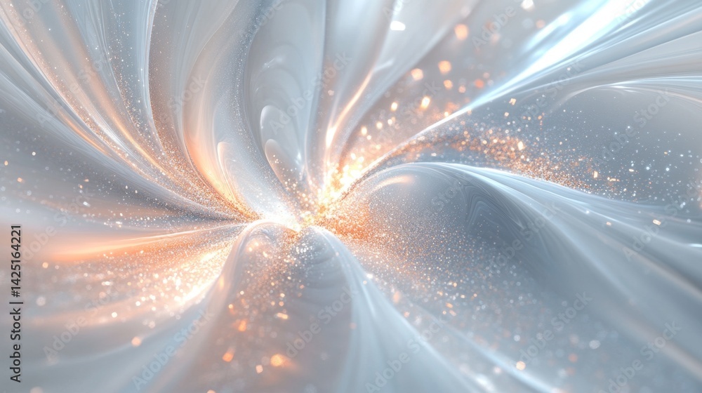 Poster dynamic abstract swirl motion digital art vivid color palette energetic environment close-up perspec