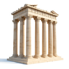 Obraz premium set of greek columns on white background.png