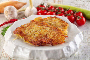 Golden fried potato pancake - Draniki