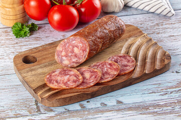 Salchichon pork cured sausages with parmesan