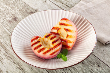 Sweet grilled peaches dietary dessert