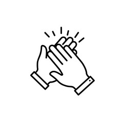 Obraz premium Hands applauding in appreciation against a plain background 