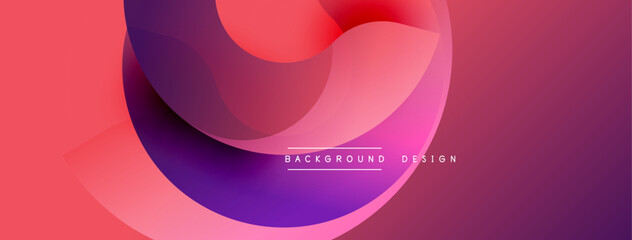 Abstract fluid shapes overlap, creating vibrant gradients. Pink, purple, red hues blend seamlessly. Modern design evokes movement, energy, visual appeal. Background text reads background design.
