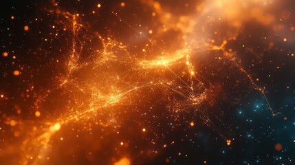 Obraz premium Abstract fiery swirls energy background