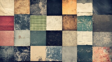 Grid of Twenty-Five Textured Squares