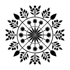 Floral Abstract Vector Ornament Design with Ornate Pattern and Seamless Vintage Decoration