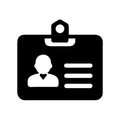 Simple Employee ID Icon for Office Design Business icons Vector Illustration