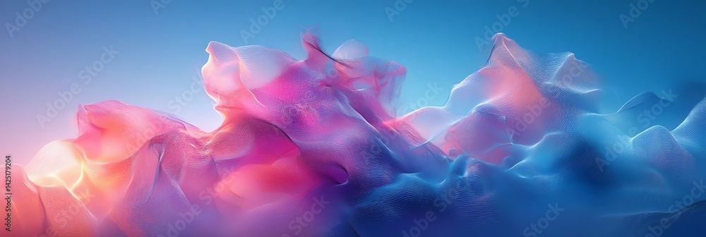 Poster abstract colorful cloud formation with digital texture background design