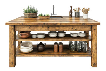Rustic Farmhouse Kitchen Island A charming functional centerpiece with warm wood tones two open on...