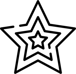 Star line editable icon. Editable stroke. Vector illustration.