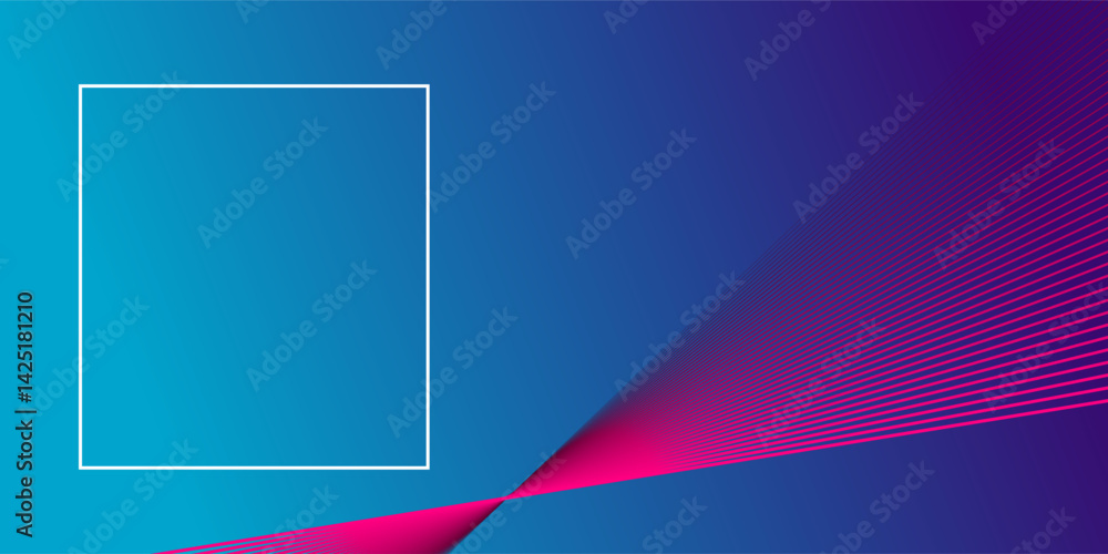 Aufkleber wave lines with blend effect on fluid gradient, abstract background colorful liquid poster. vector i