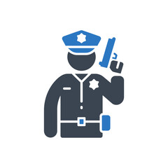Armed Police Officer Icon