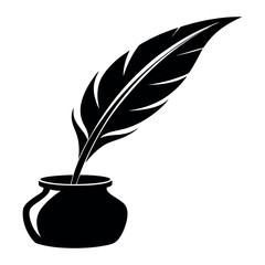 Vintage Feather Pen and Ink Illustration