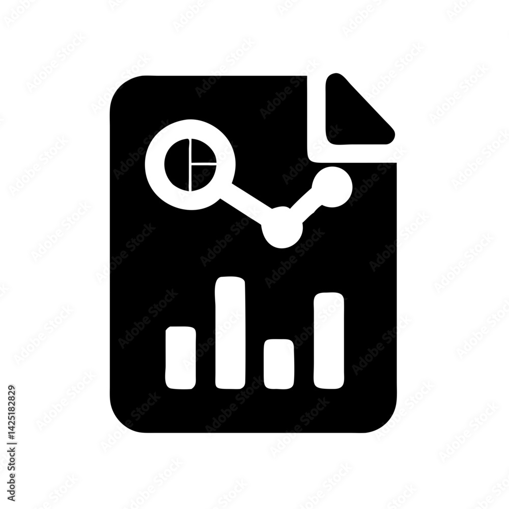 Poster analytics insight graph icon for business forecast and data review business icons vector illustratio