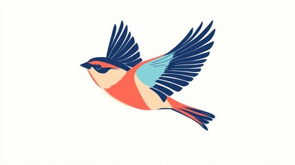 Obraz premium Colorful bird in flight