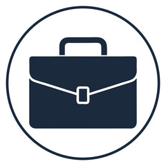 Clean Briefcase Symbol for Office Jobs and Corporate Services Business icons Vector Illustration