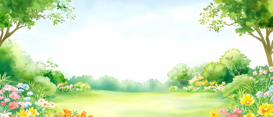 Fototapeta premium Spring Meadow Landscape