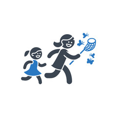 Butterfly Chasing Fun Icon