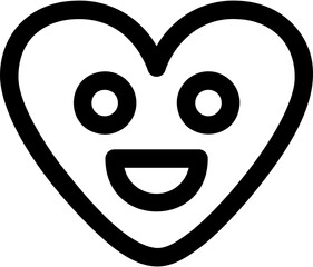 Heart line editable icon. Editable stroke. Vector illustration.