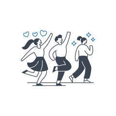 Joyful Dancing Group Icon