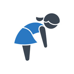 Girl Bowing Icon