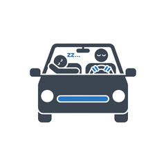 Sleepy Passenger Driver Icon