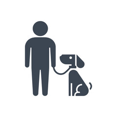 Person Walking Dog Icon