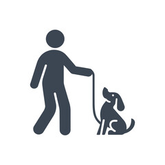 Dog Walking Person Icon