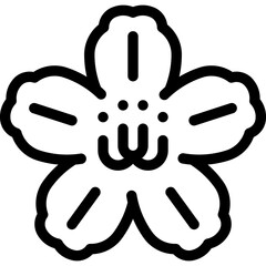 Korea line editable icon. Editable stroke. Vector illustration.