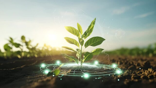 Circular economy concept for future business growth tree and environmental sustainability and reduce pollution for future business and environmental growth.4k corporate video