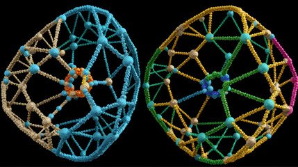 Crystal structure of human ligand-free mature caspase-6. Animated 3D cartoon and molecular surface models, PDB 3k7e, chain id color scheme, black background