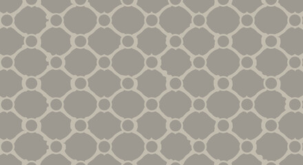 Interlocking circles and ovals in a lattice pattern create a retro vintage aesthetic