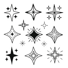 black and white stars