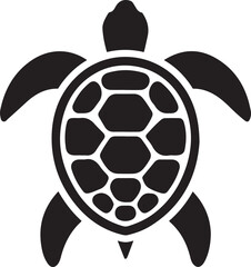 Obraz premium turtle vector silhouette simple animal design black turtle clipart marine creature turtle icon
