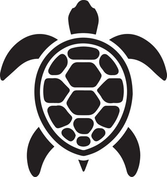 turtle vector silhouette simple animal design black turtle clipart marine creature turtle icon