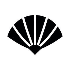 Fan Icon Vector Silhouette on White Background