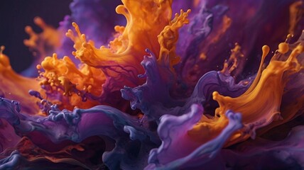 Abstract Fluid Paint Splash of Colors texture background