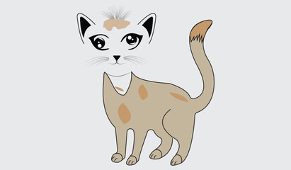 Cat emoji icon vector image.