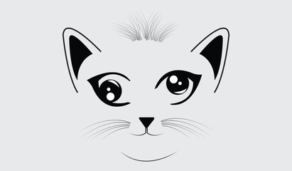 Cat emoji icon vector image.