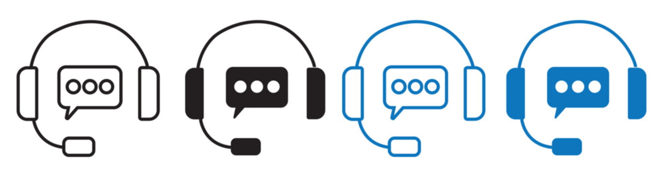 Customer service icon set, Call center symbol icon Vector.