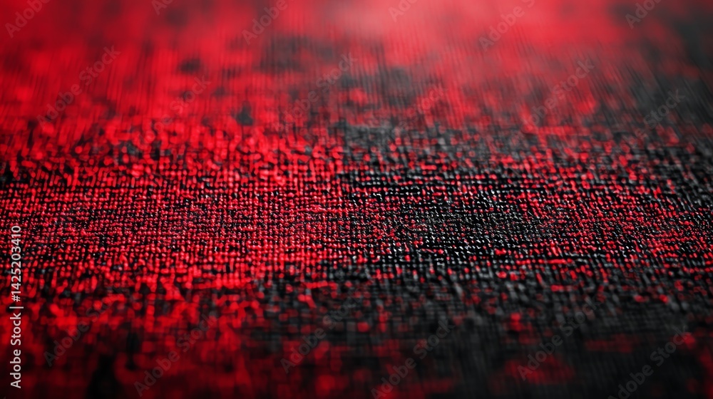 Poster abstract red and black textured background with canvas-like material