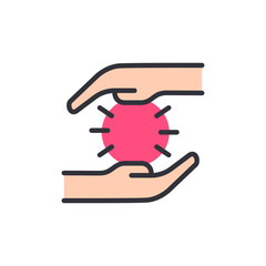 Magic trick colored icons, minimalist vector illustration ,simple transparent graphic element .Isolated on white background