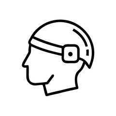Headgear for Brain and Head Protection Icon Design