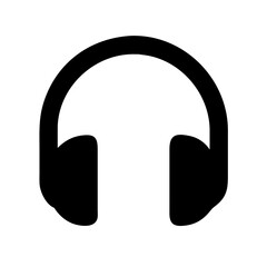 Headphones for Audio Listening and Sound Icon Design