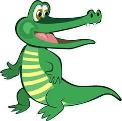 cartoon crocodile with a smile