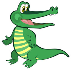 cartoon crocodile with a smile